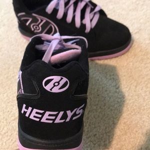 Purple and black heelys